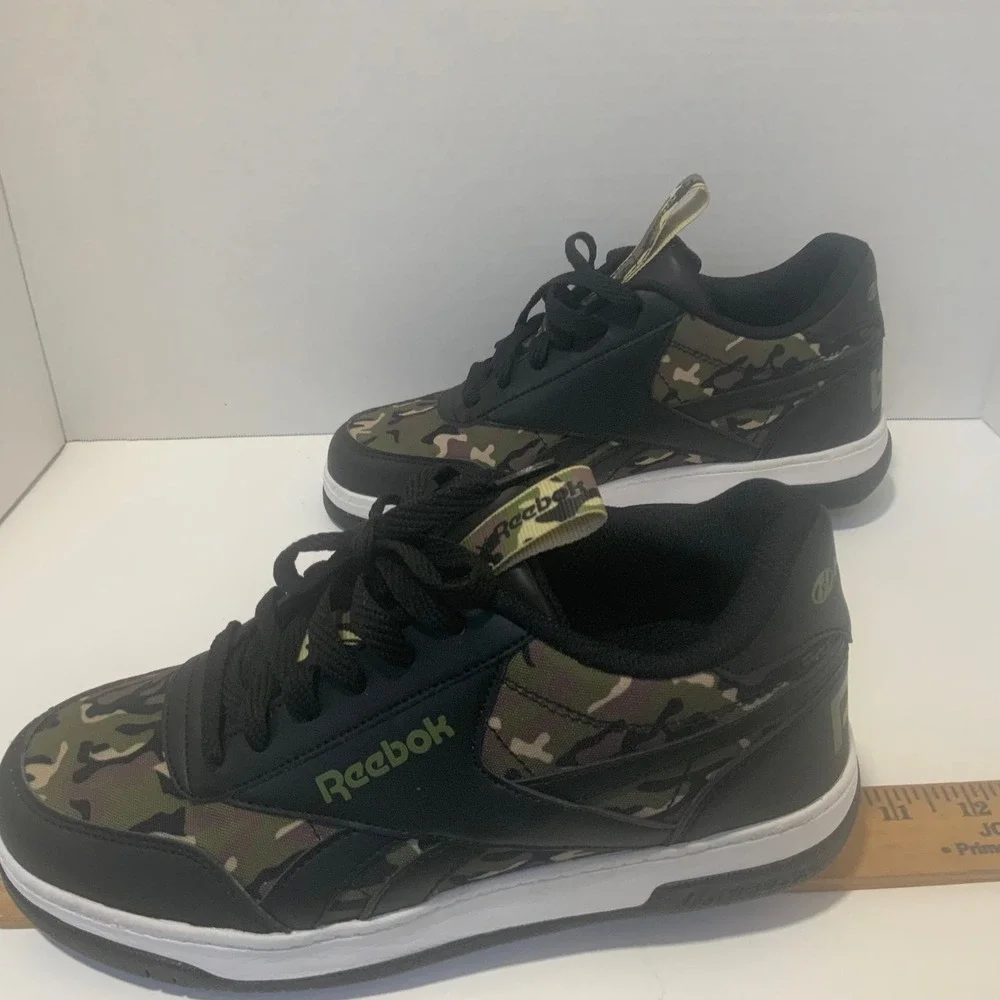 Reebok Heelys Camo Black Olive Green Roller Shoes Mens 6 Wide RBKH223540